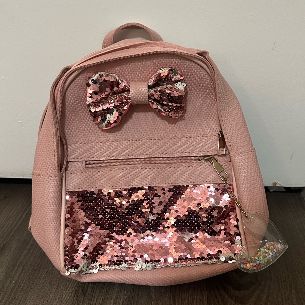 Pink Sequin Mini Backpack